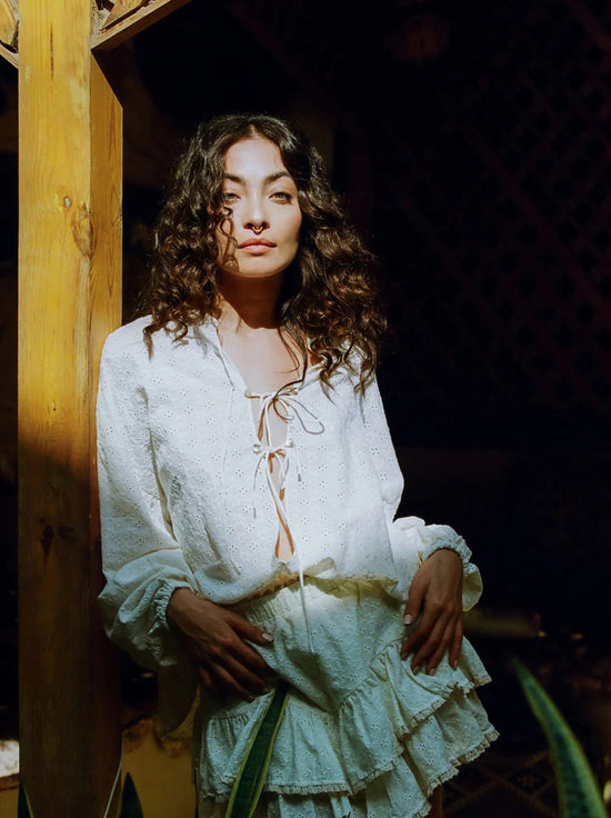 Kinga Csilla - Kaya Anglaise Alba Blouse - Cream