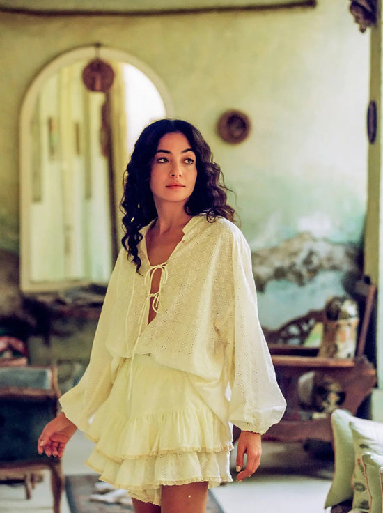 Kinga Csilla - Kaya Anglaise Alba Blouse - Cream