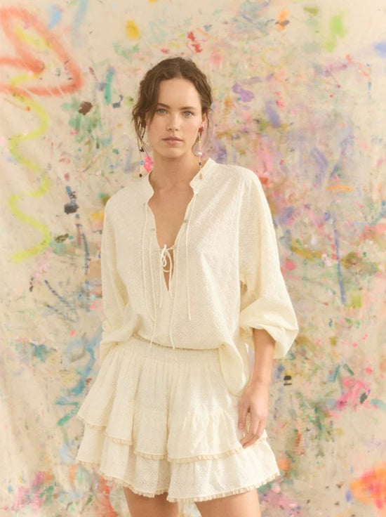 Kinga Csilla - Kaya Anglaise Alba Blouse - Cream