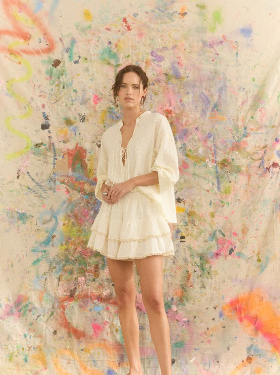 Kinga Csilla - Kaya Anglaise Alba Blouse - Cream