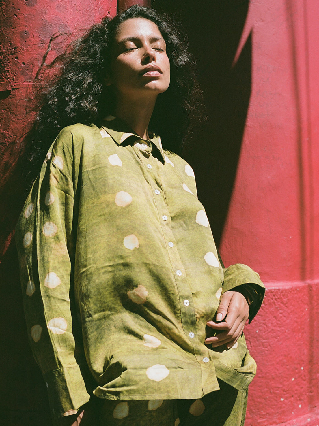 Kinga Csilla - La Oliva Spot Dorato Shirt - Olive