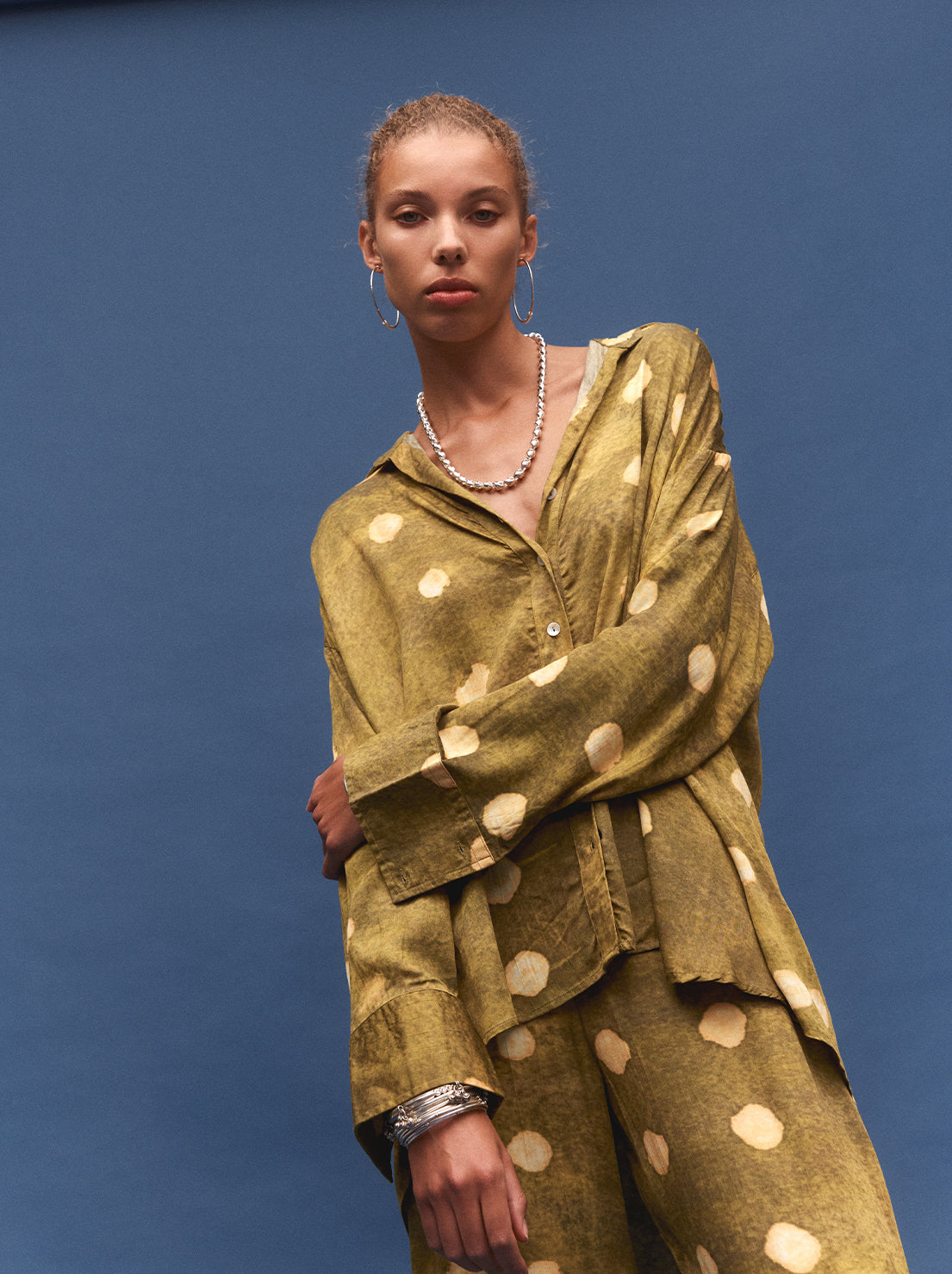 Kinga Csilla - La Oliva Spot Dorato Shirt - Olive