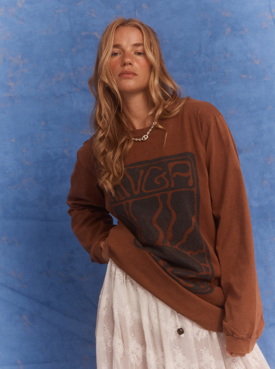 Kinga Csilla - Lino Roses Tee - Brown