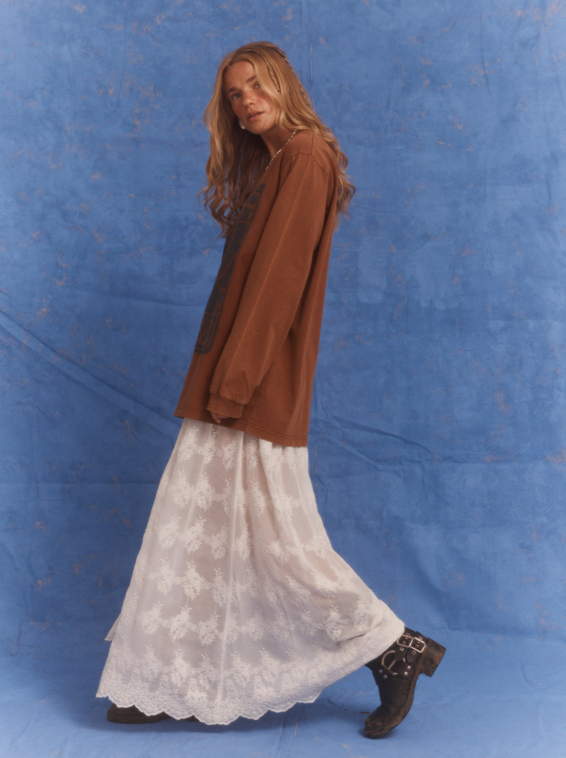 Kinga Csilla - Lino Roses Tee - Brown