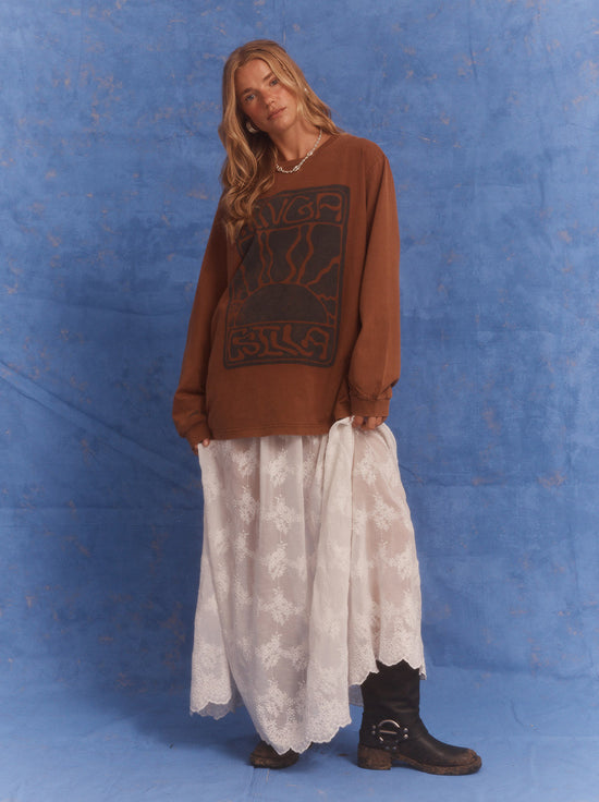 Kinga Csilla - Lino Roses Tee - Brown