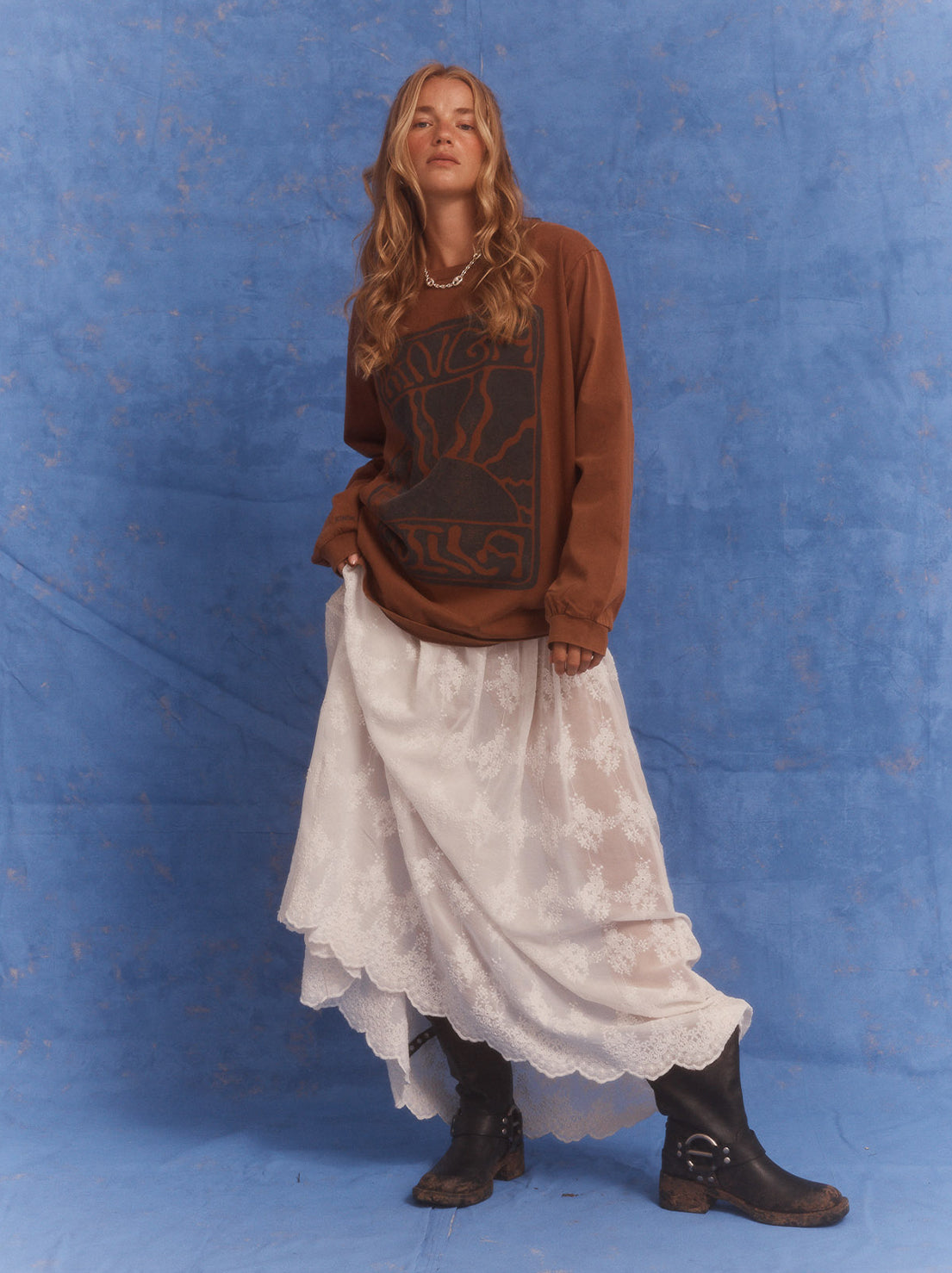 Kinga Csilla - Lino Roses Tee - Brown