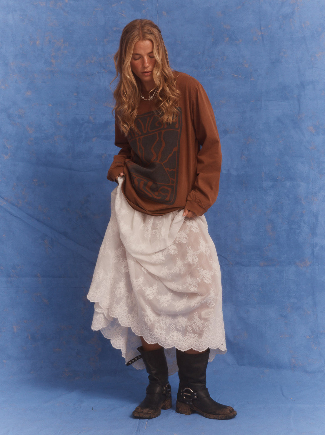 Kinga Csilla - Lino Roses Tee - Brown