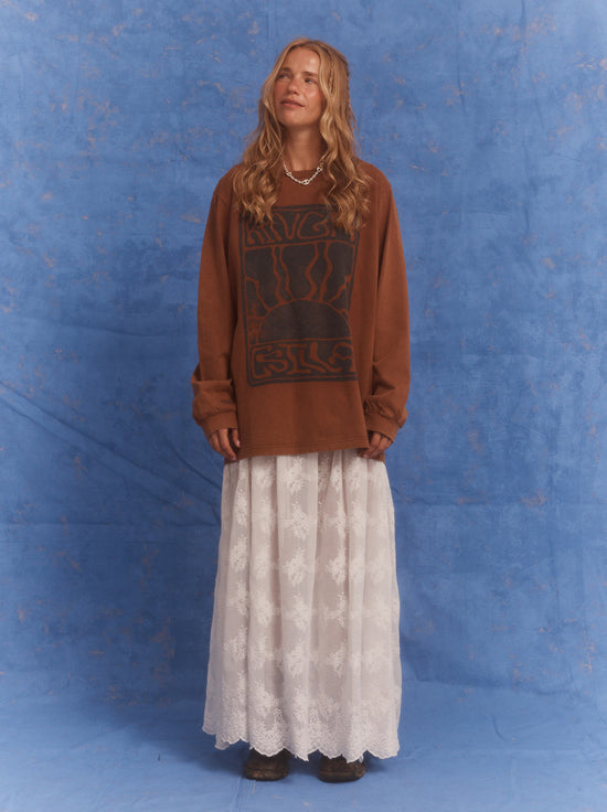 Kinga Csilla - Lino Roses Tee - Brown