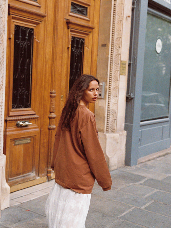 Kinga Csilla - Lino Roses Tee - Brown