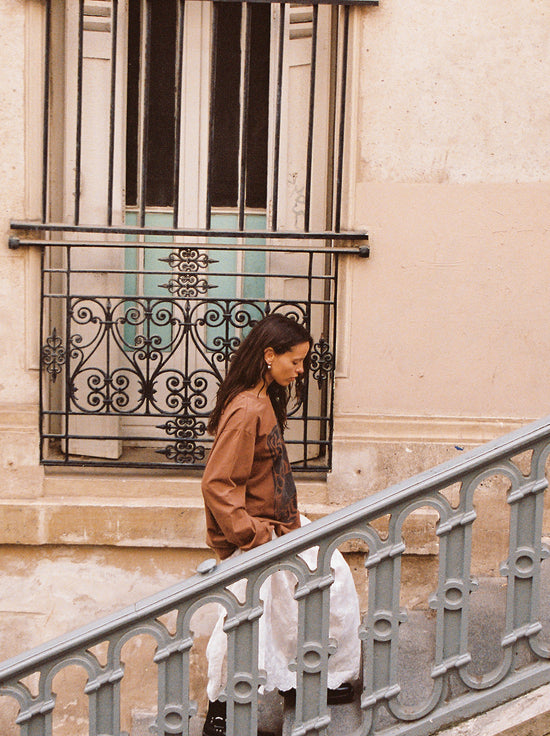 Kinga Csilla - Lino Roses Tee - Brown