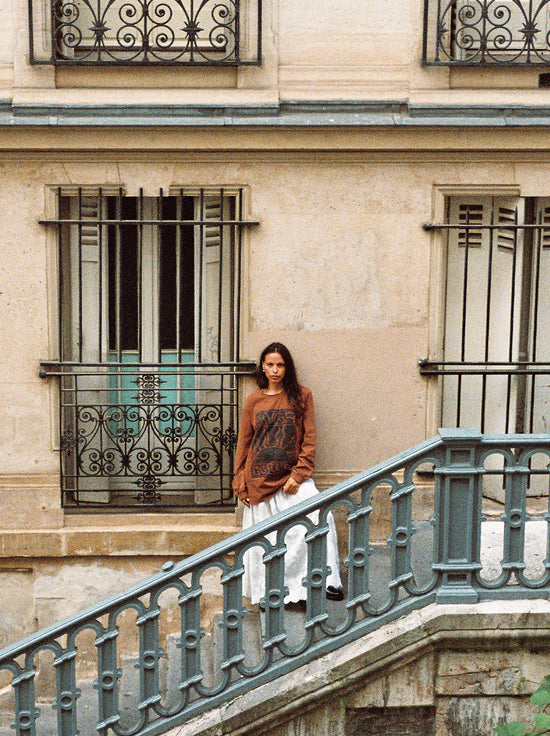 Kinga Csilla - Lino Roses Tee - Brown