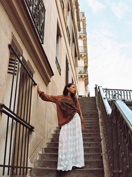 Kinga Csilla - Lino Roses Tee - Brown