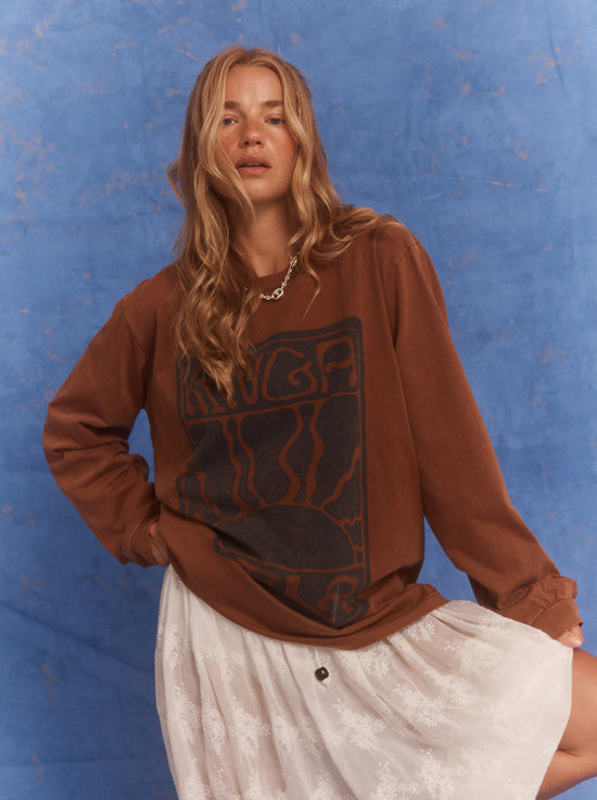 Kinga Csilla - Lino Roses Tee - Brown