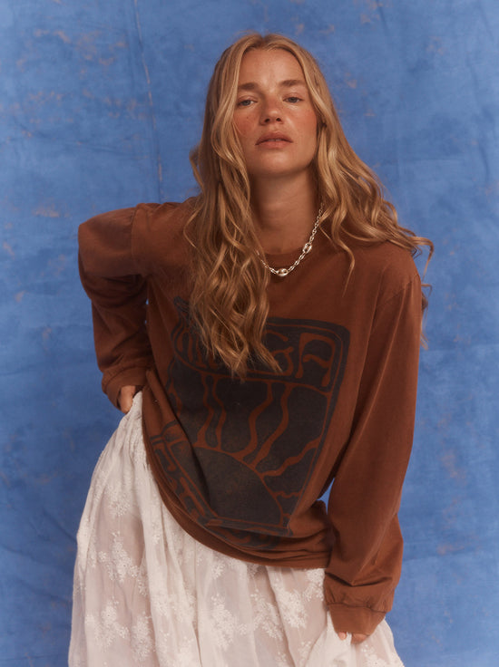Kinga Csilla - Lino Roses Tee - Brown