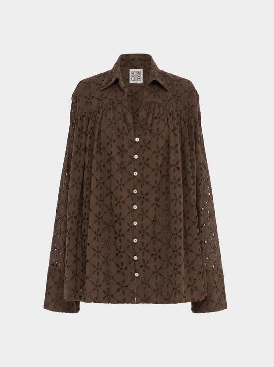 Kinga Csilla - Monoliths Serpentine Blouse - Brown