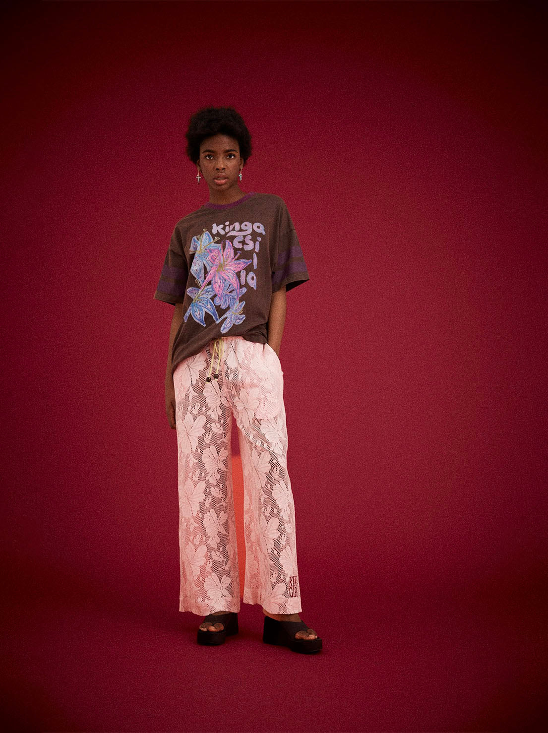 Kinga Csilla - Nova Lace Shyla Pant - Pink