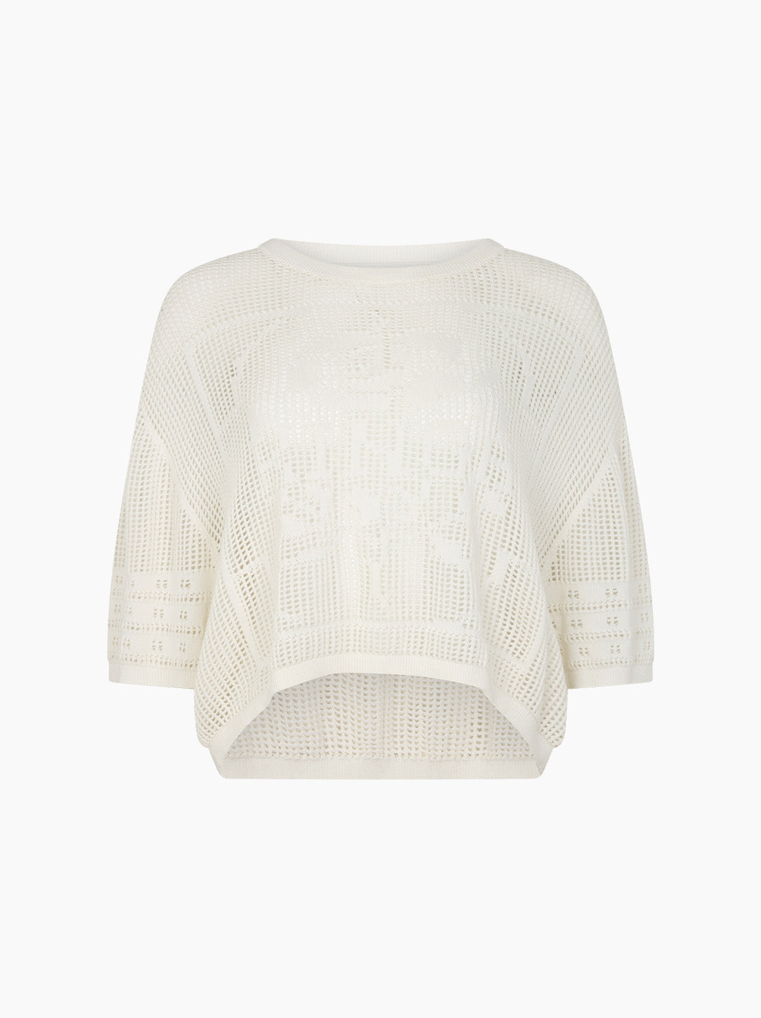 Kinga Csilla - Rosa Crochet Banya Oversized Tee - White