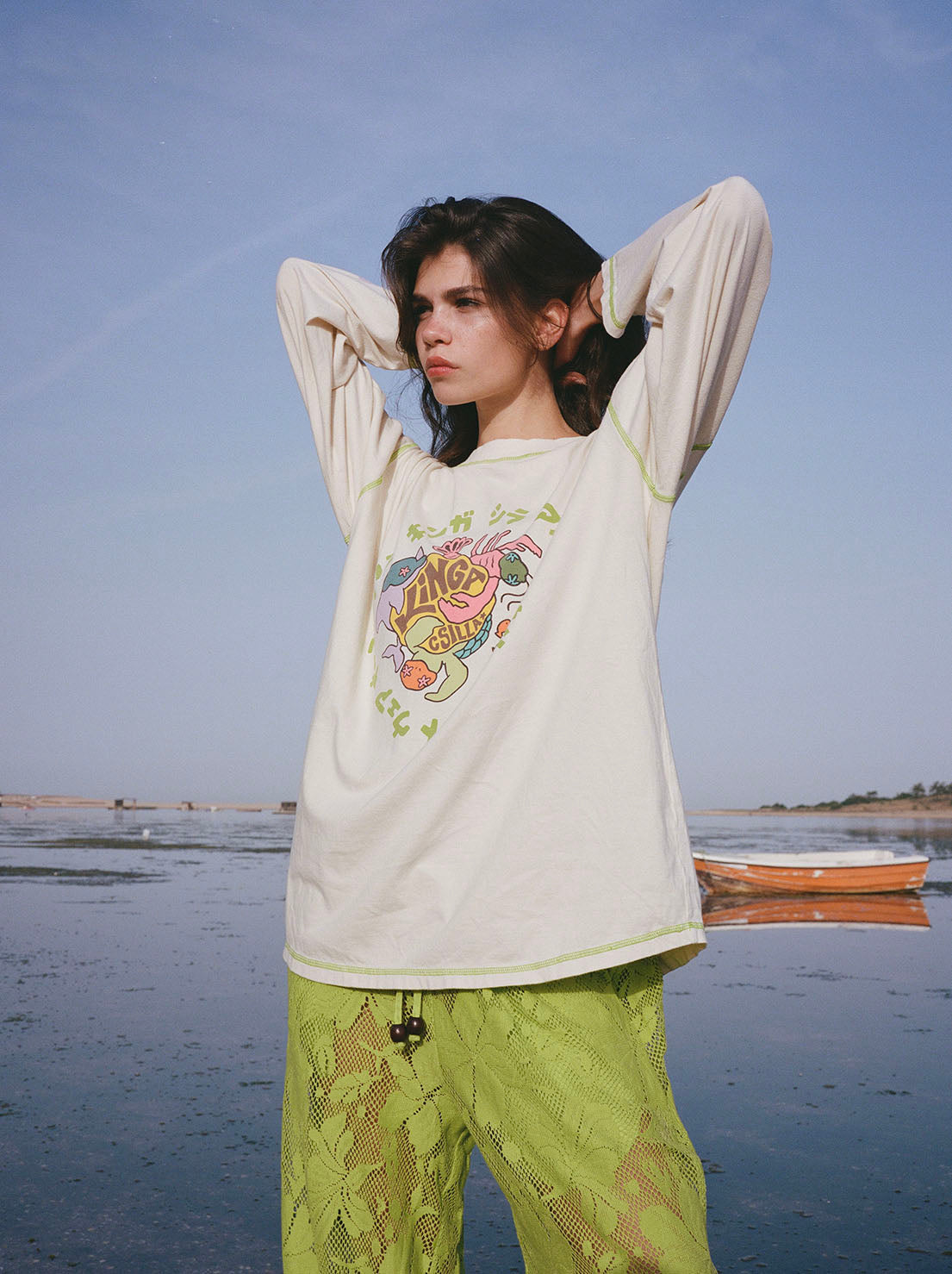 Kinga Csilla - Shisha Dolphin Tommy Tee - Cream