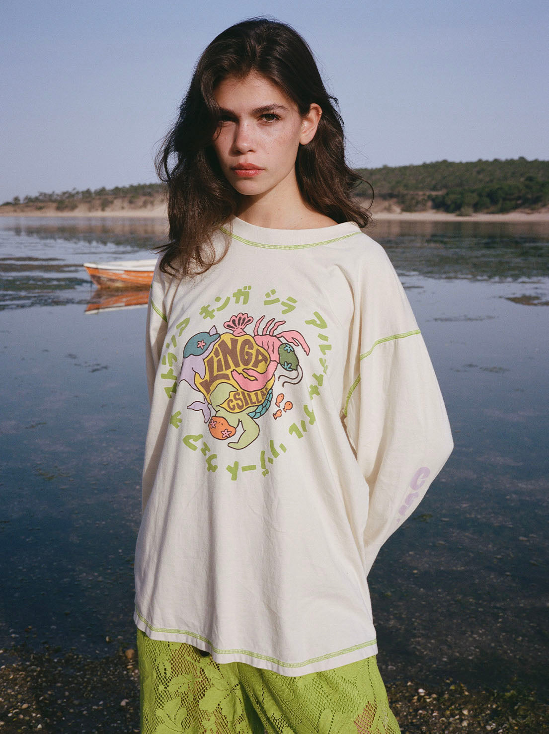 Kinga Csilla - Shisha Dolphin Tommy Tee - Cream