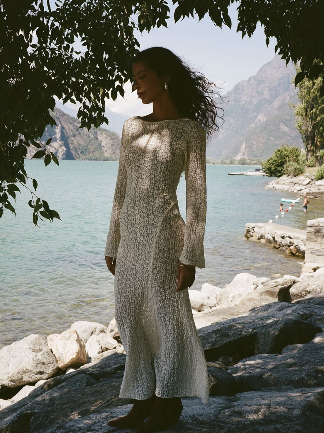 Kinga Csilla - Tarot Lace Cherry Maxi Dress - Cream