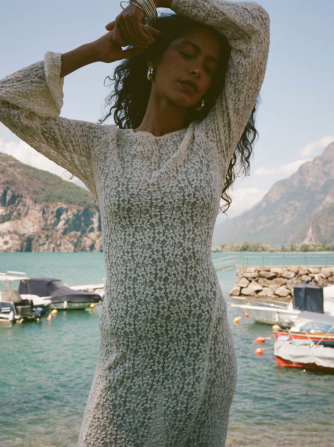 Kinga Csilla - Tarot Lace Cherry Maxi Dress - Cream