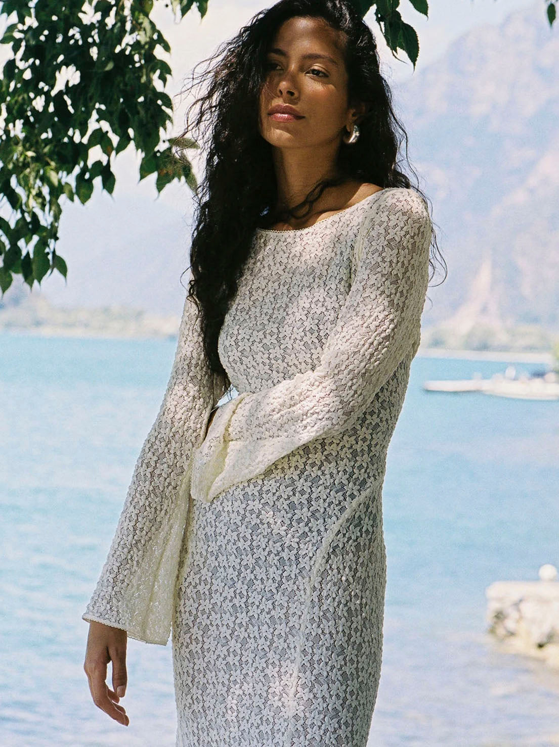 Kinga Csilla - Tarot Lace Cherry Maxi Dress - Cream