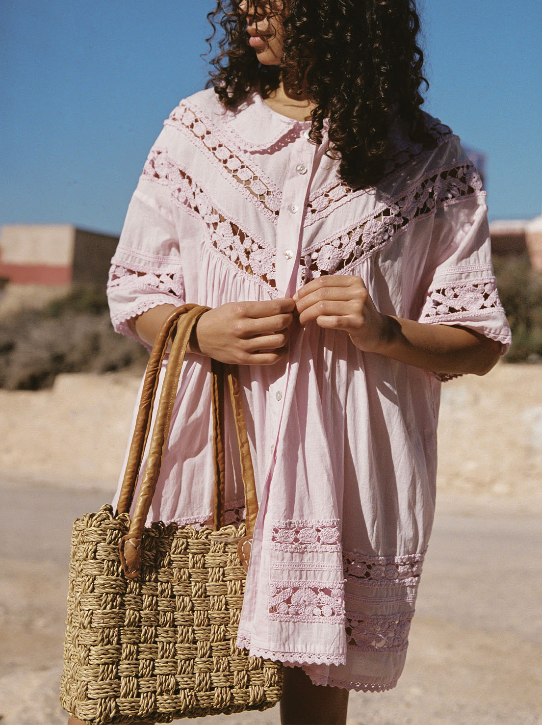 Kinga Csilla - Tessera Nola Button Down Dress - Lilac