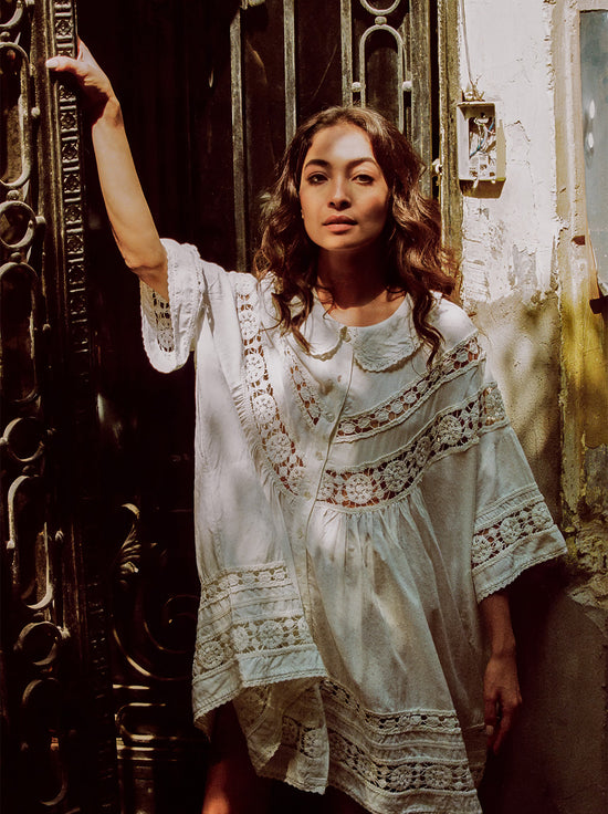 Kinga Csilla - Tessera Nola Button Down Dress - White