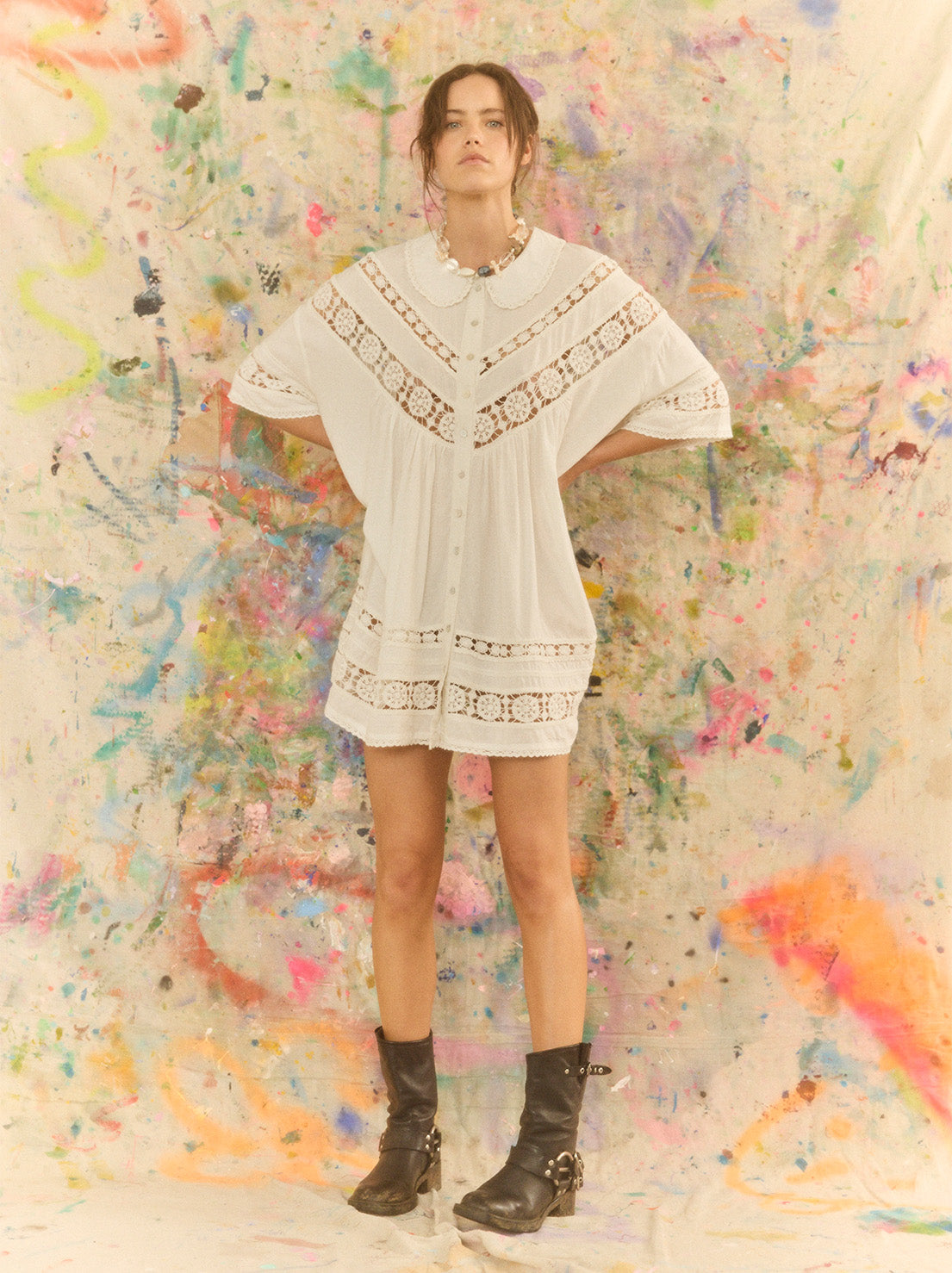 Kinga Csilla - Tessera Nola Button Down Dress - White