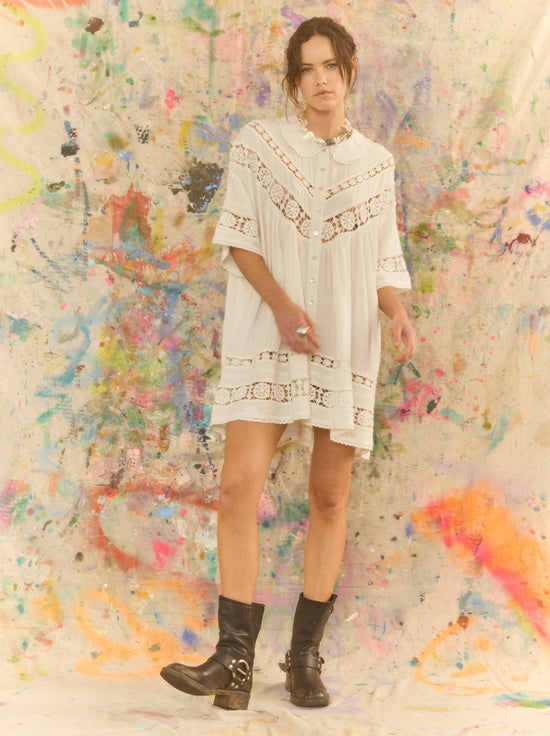 Kinga Csilla - Tessera Nola Button Down Dress - White