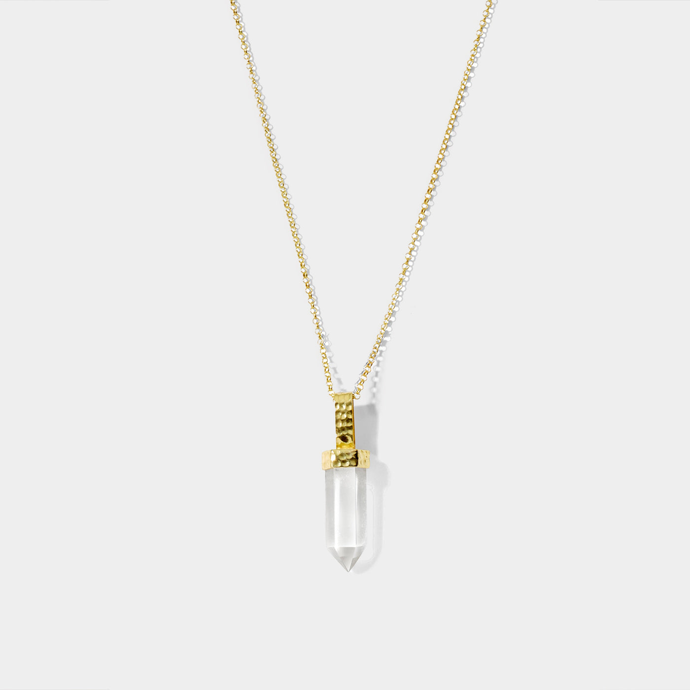 Krystle Knight - Halcyon Necklace - Clear Quartz - 12K Gold Plated