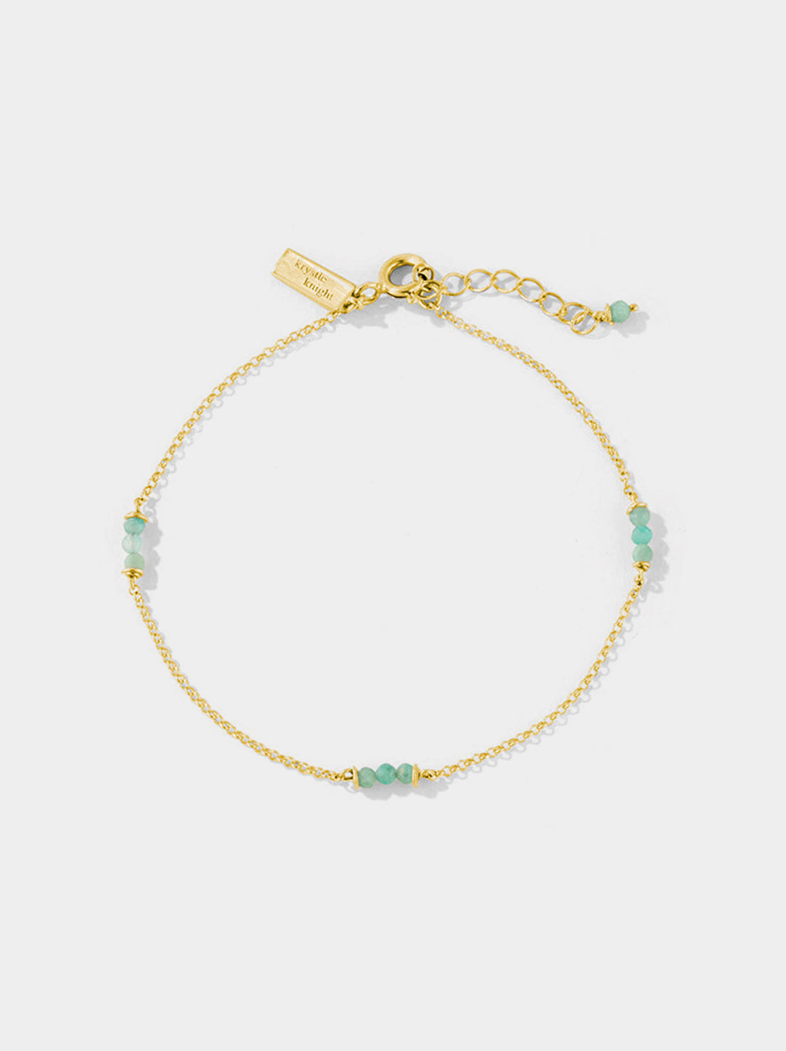 Krystle Knight - Infinite Courage Bracelet - Amazonite - Gold Plated