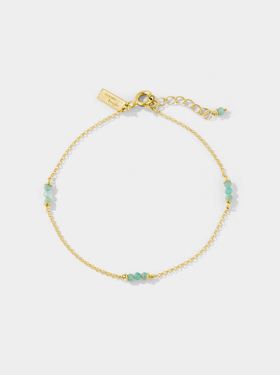 Krystle Knight - Infinite Courage Bracelet - Amazonite - Gold Plated