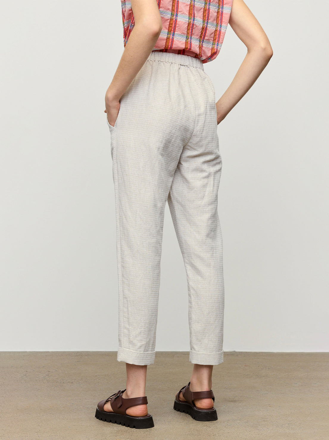 Kuwaii - Hush Pant - Oatmeal Grid