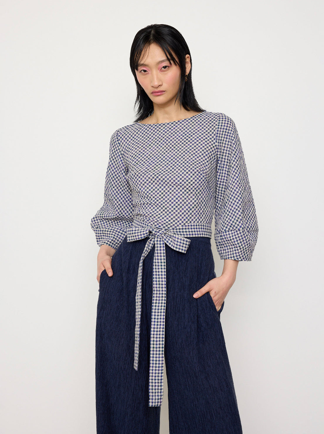 Kuwaii - Solar Top - Midnight Crinkle Check