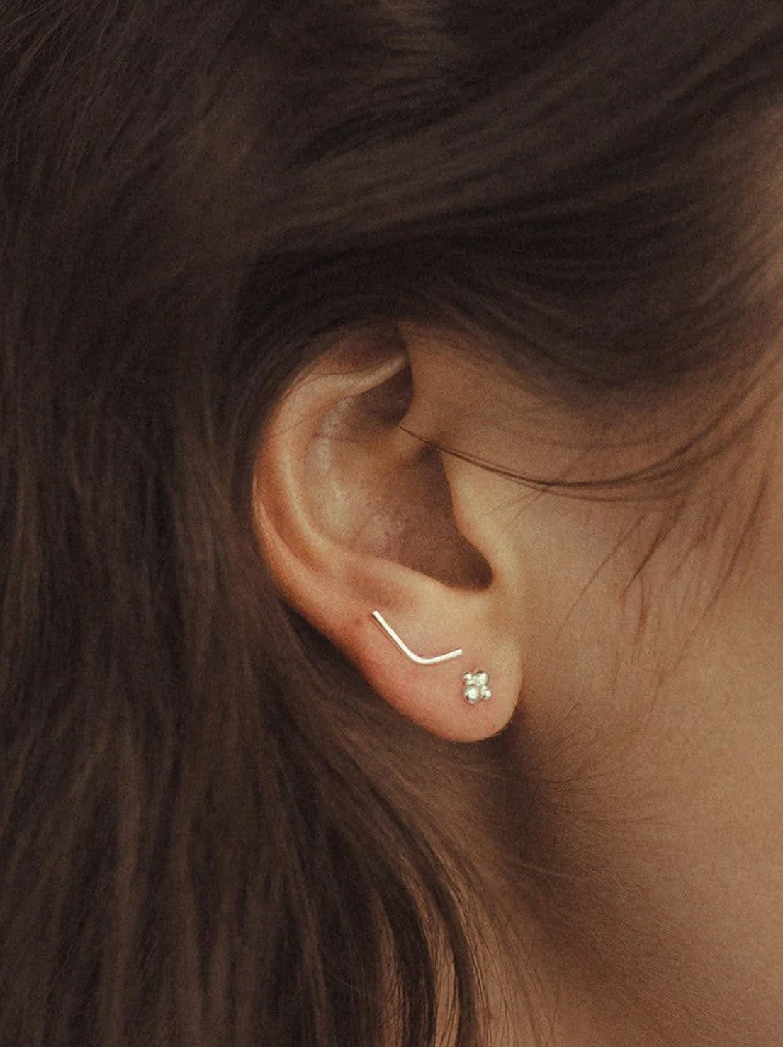 Linda Tahija - Cluster Stud Earrings - Gold Plated