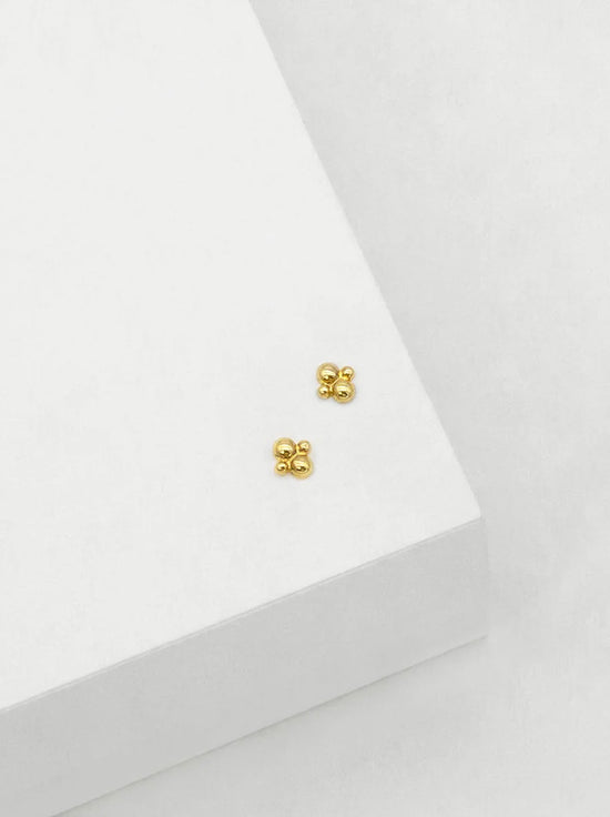 Linda Tahija - Cluster Stud Earrings - Gold Plated