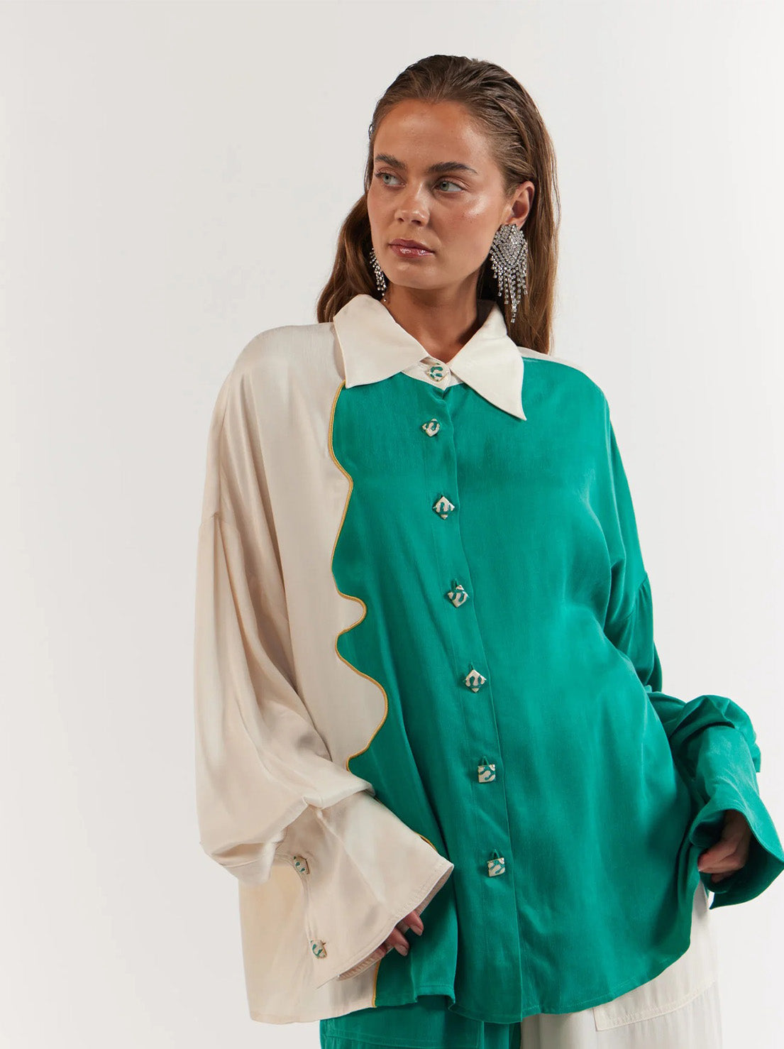 La Bohème Girls - Beau Shirt - Emerald Ivory
