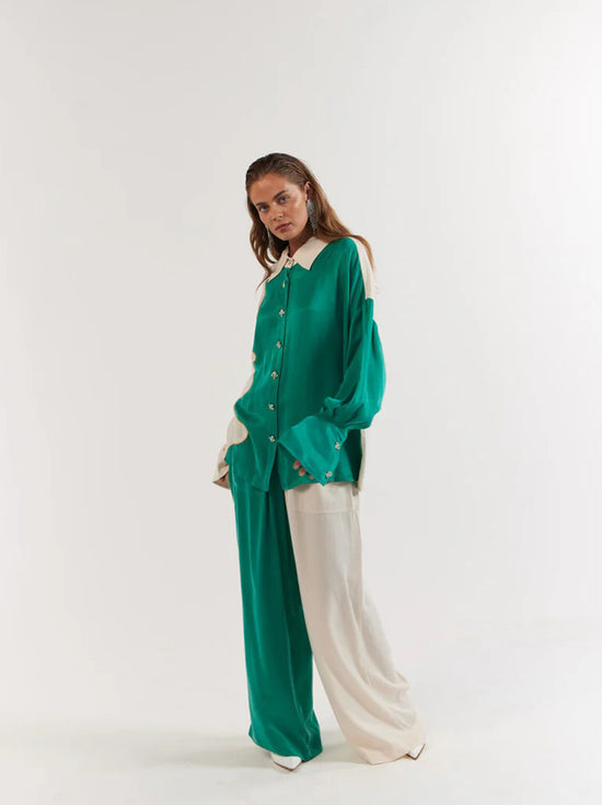 La Bohème Girls - Beau Shirt - Emerald Ivory