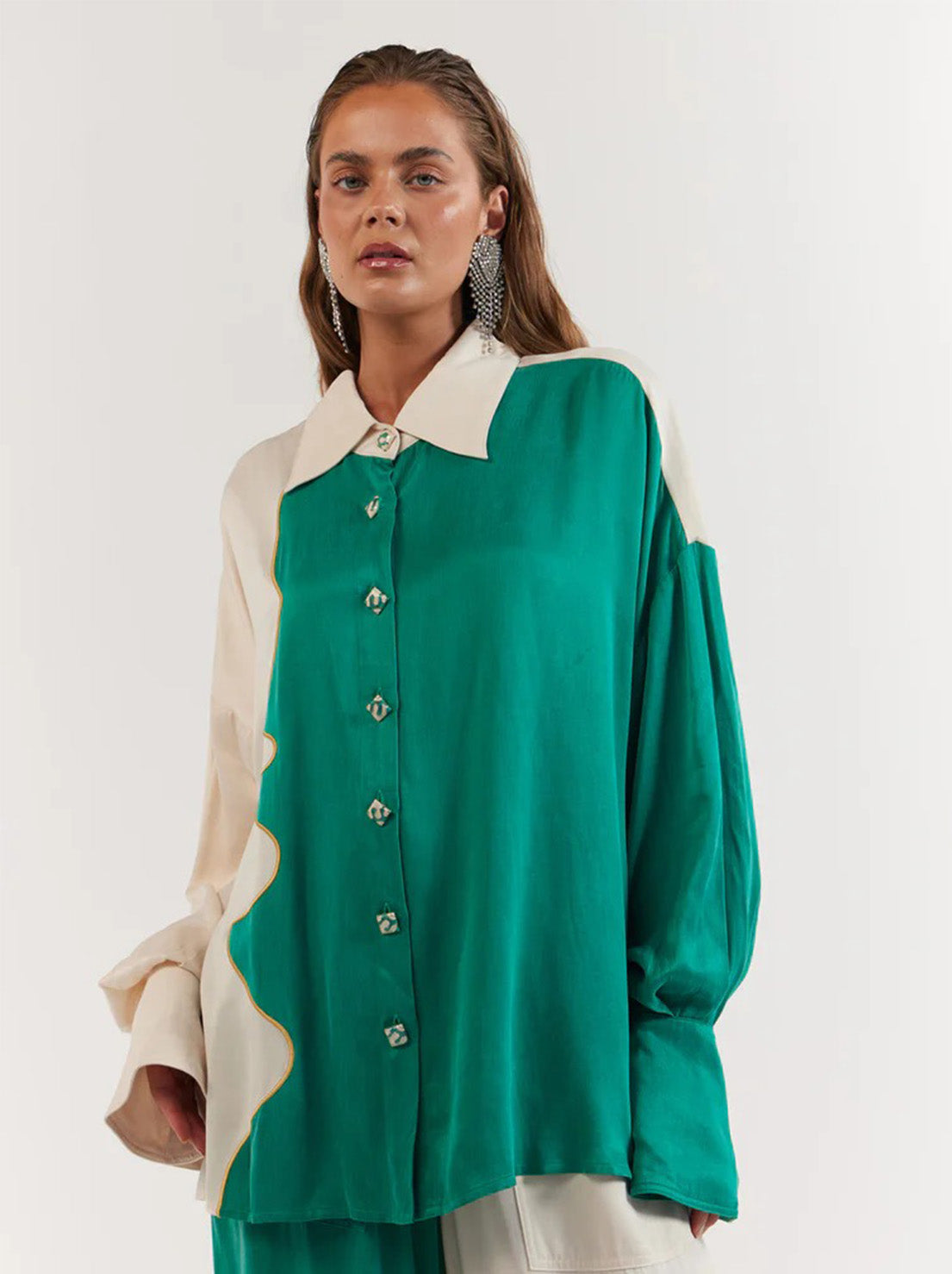 La Bohème Girls - Beau Shirt - Emerald Ivory