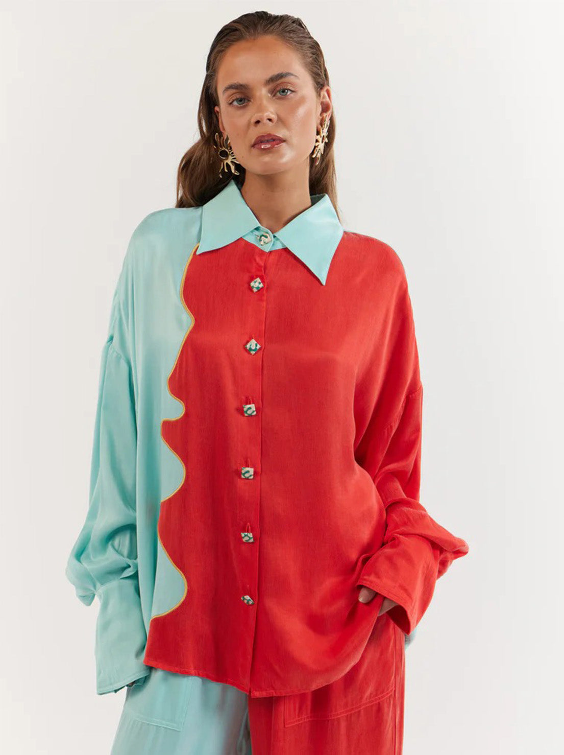 La Bohème Girls - Beau Shirt - Tangerine Aqua