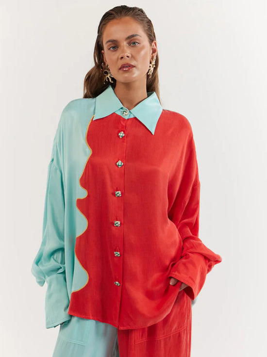 La Bohème Girls - Beau Shirt - Tangerine Aqua