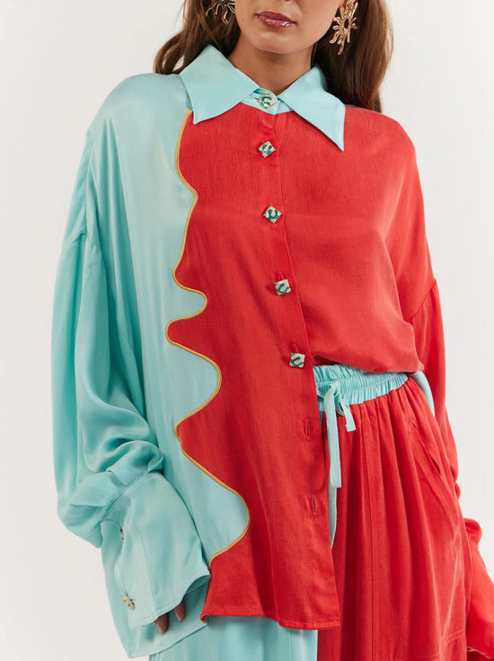 La Bohème Girls - Beau Shirt - Tangerine Aqua