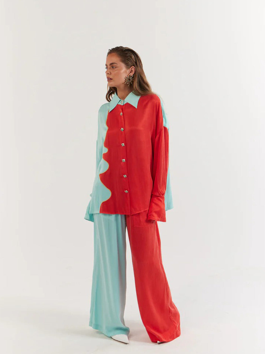 La Bohème Girls - Beau Shirt - Tangerine Aqua