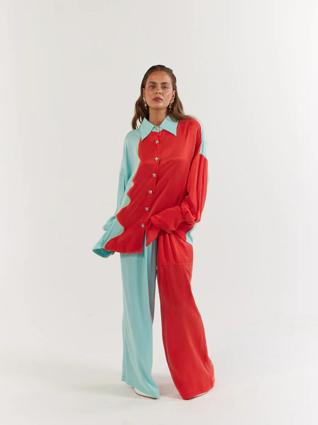 La Bohème Girls - Beau Shirt - Tangerine Aqua