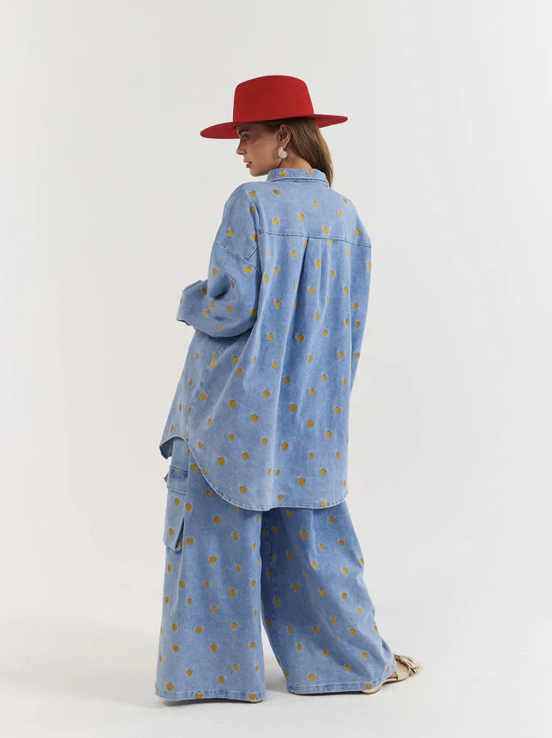 La Bohème Girls - Clyde Shirt - Denim Hearts