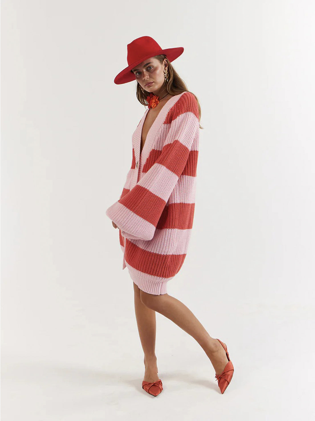 La Bohème Girls - Elsie Knit Cardigan - Candy Stripe