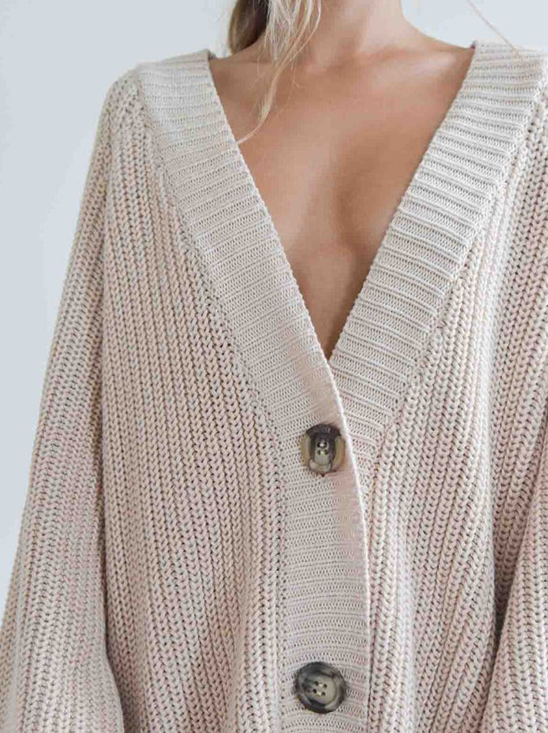 La Bohème Girls - Elsie Knit Cardigan - Stone