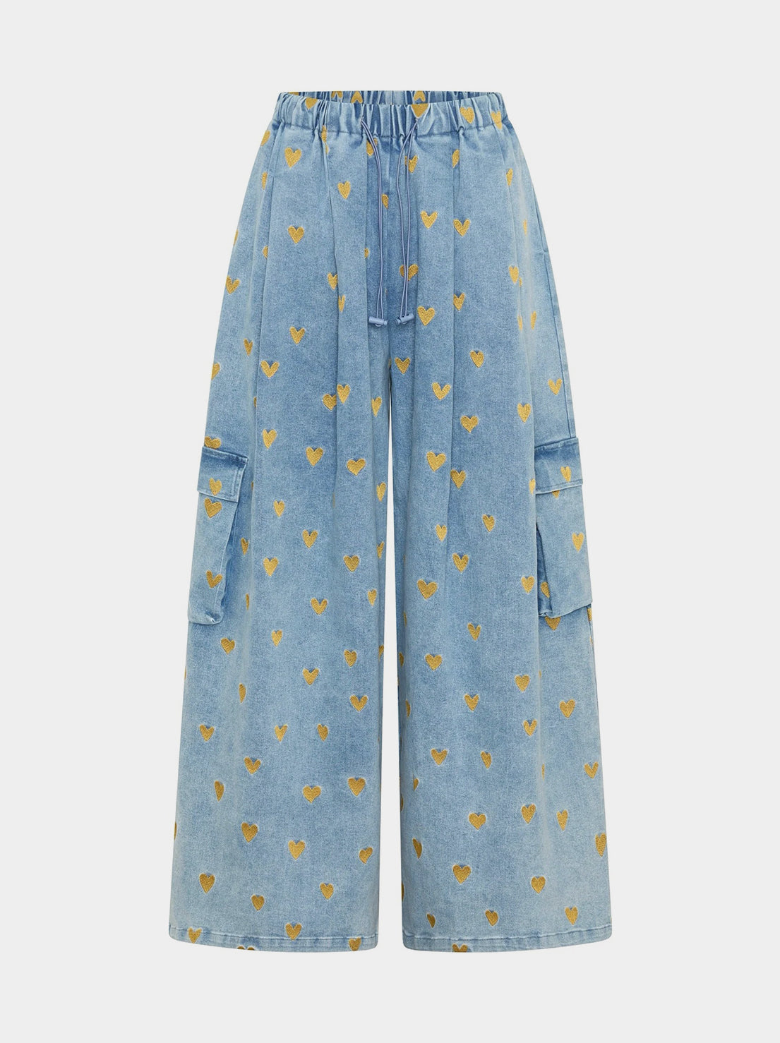 La Bohème Girls - Ezra Pants - Denim Hearts
