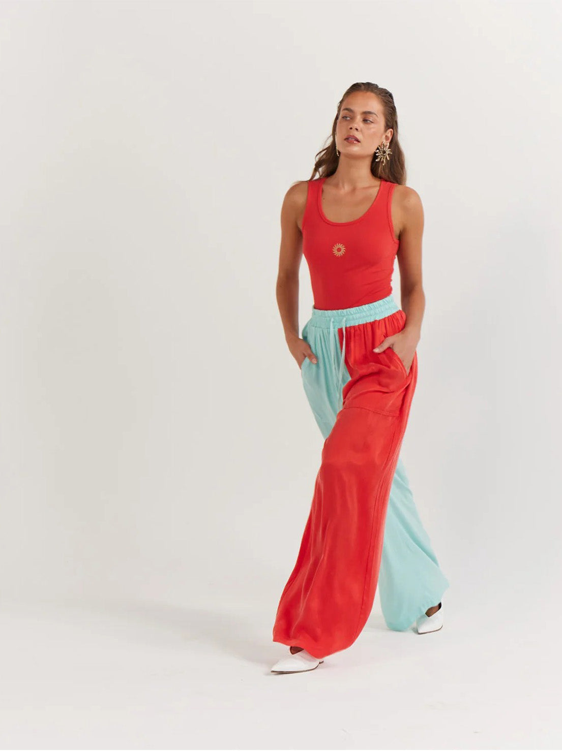 La Bohème Girls - Juno Pants - Tangerine Aqua